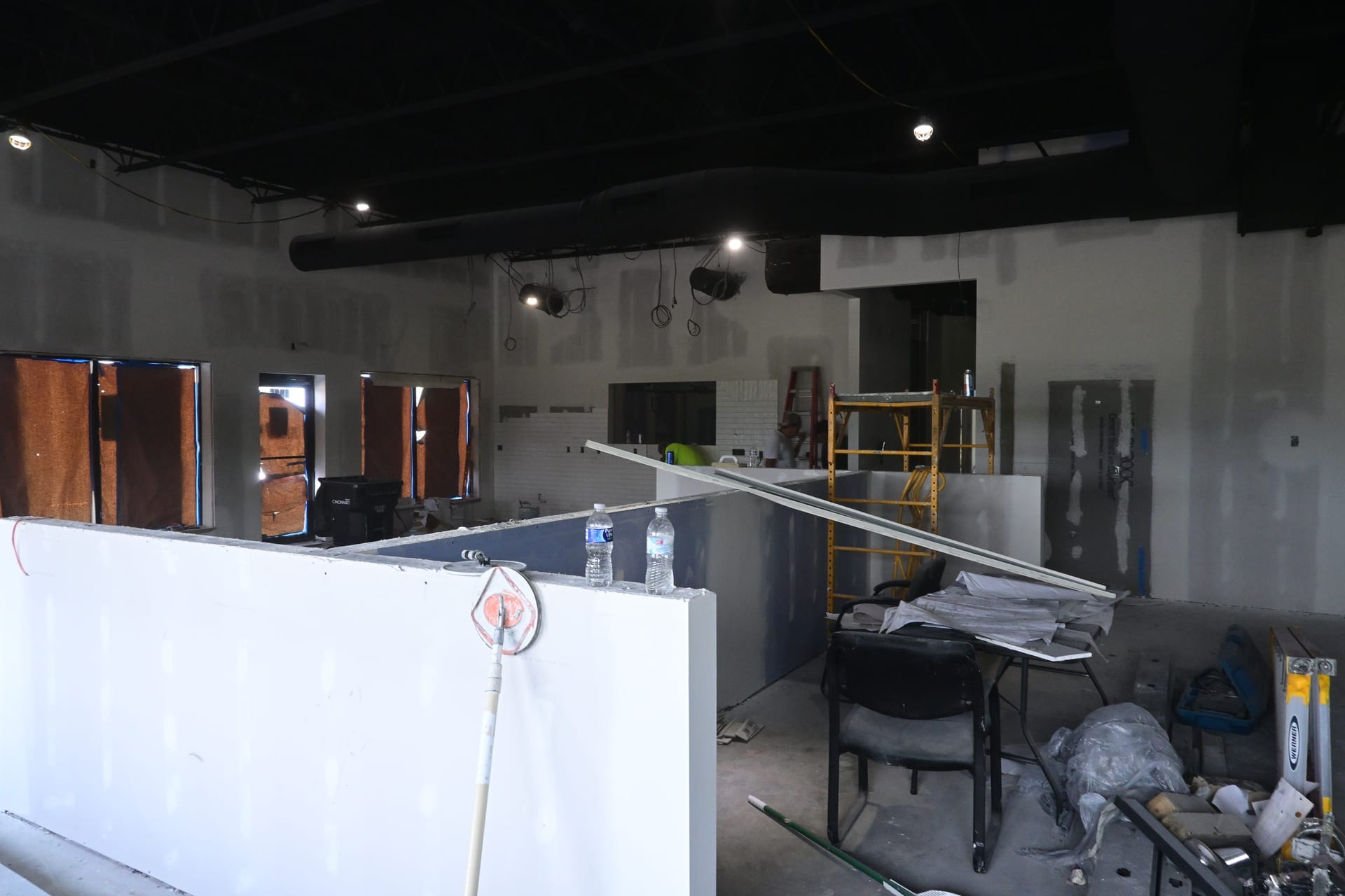 Main dining room renovation with new drywall and ceiling work