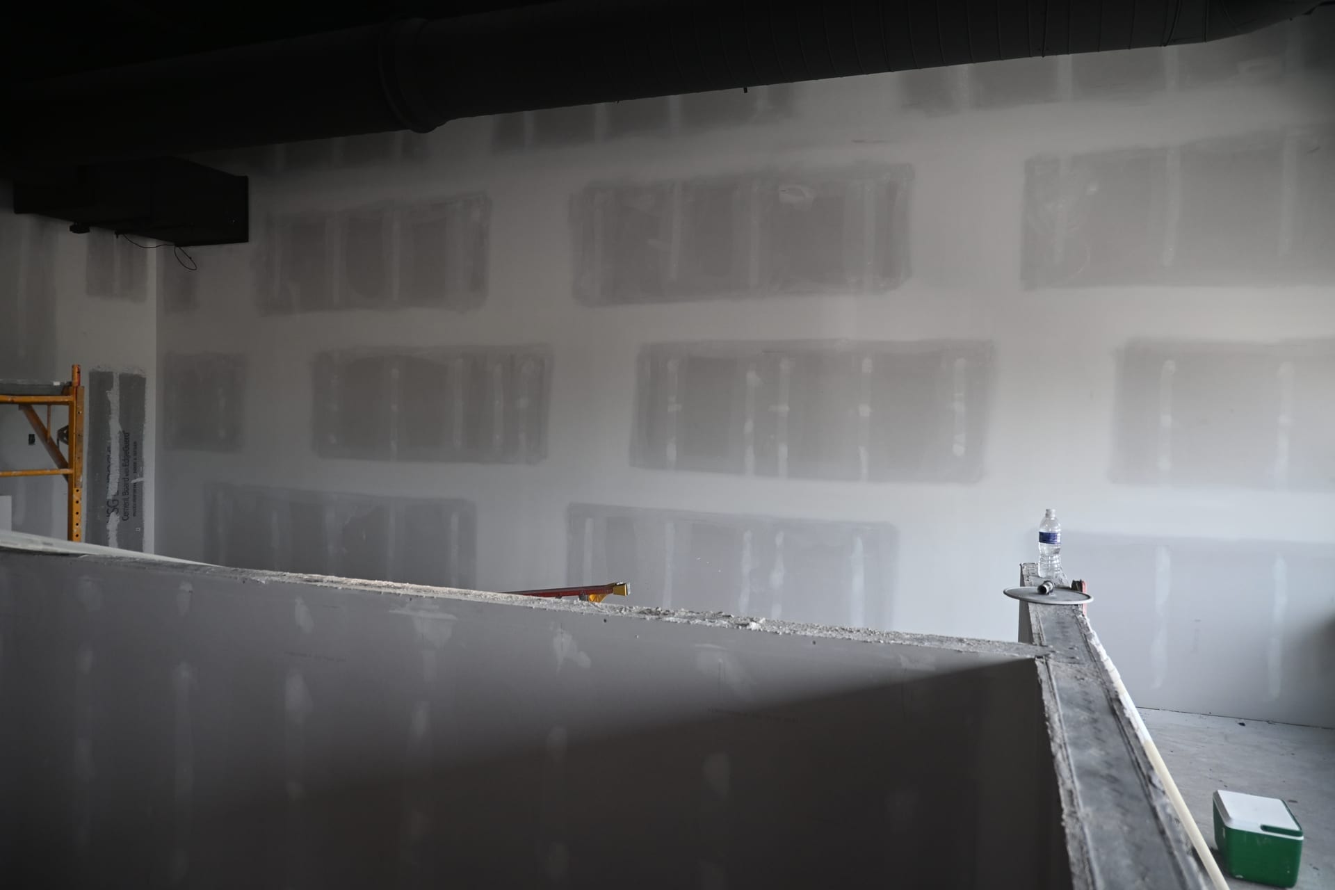 Interior finishing details in the renovated space